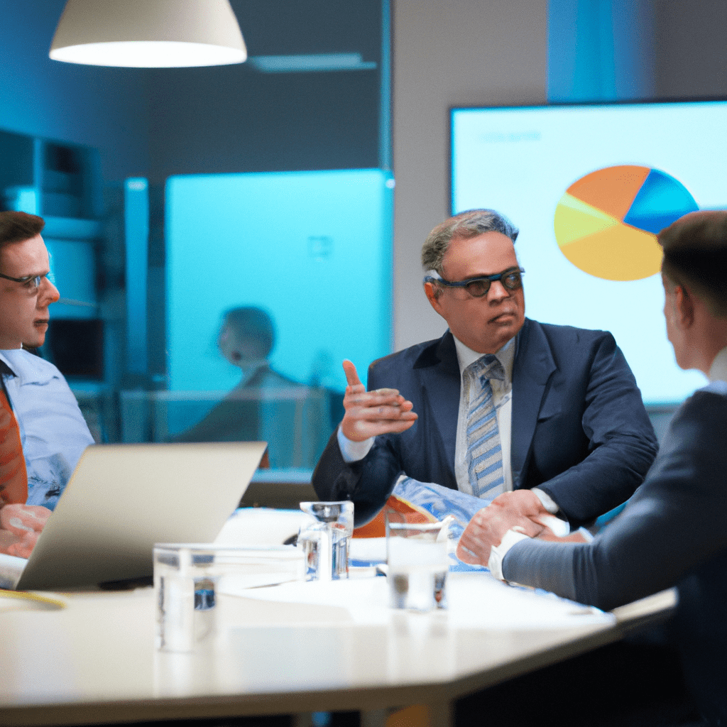 A group of financial advisors discussing investment strategies. Trust, transparency, and expertise are key in the world of investments.. Sigma 85 mm f/1.4. No text.