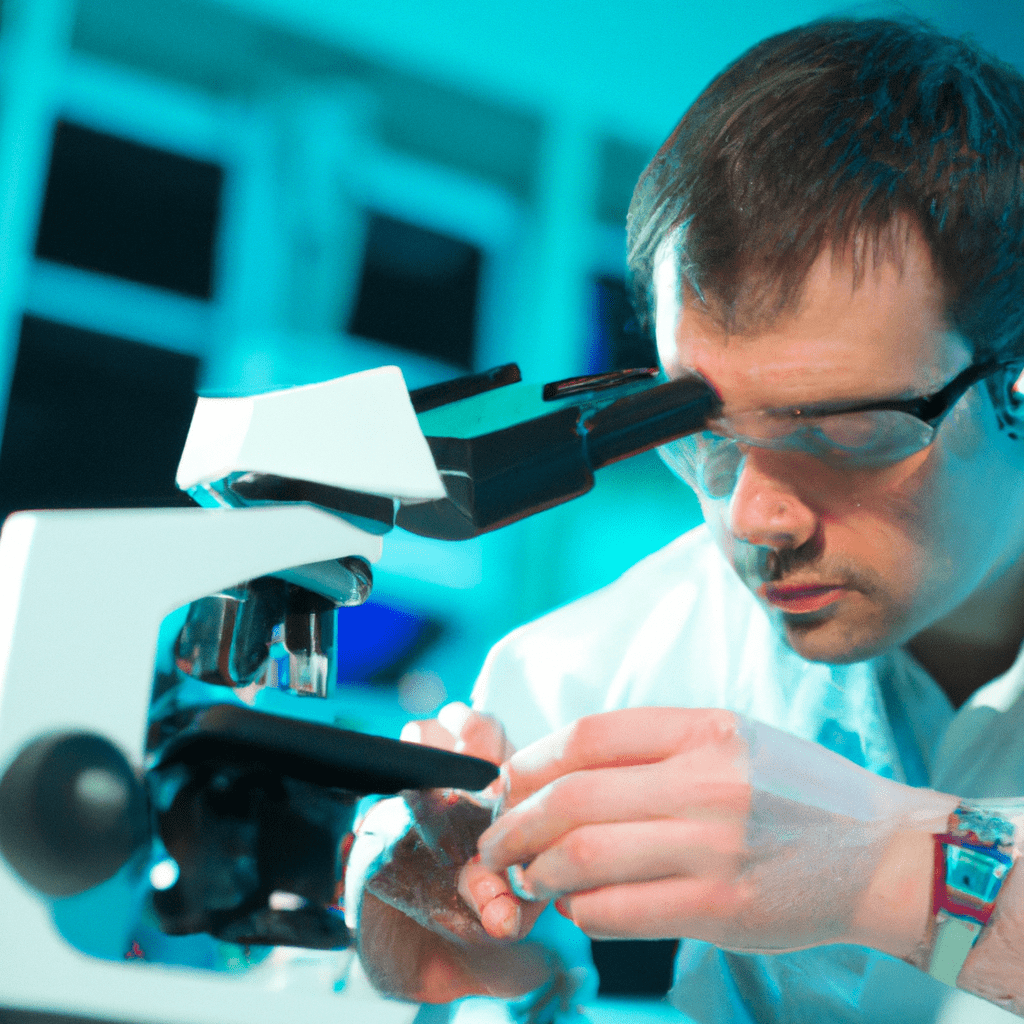 A scientist in a nanotechnology lab working on a breakthrough innovation.. Sigma 85 mm f/1.4. No text.